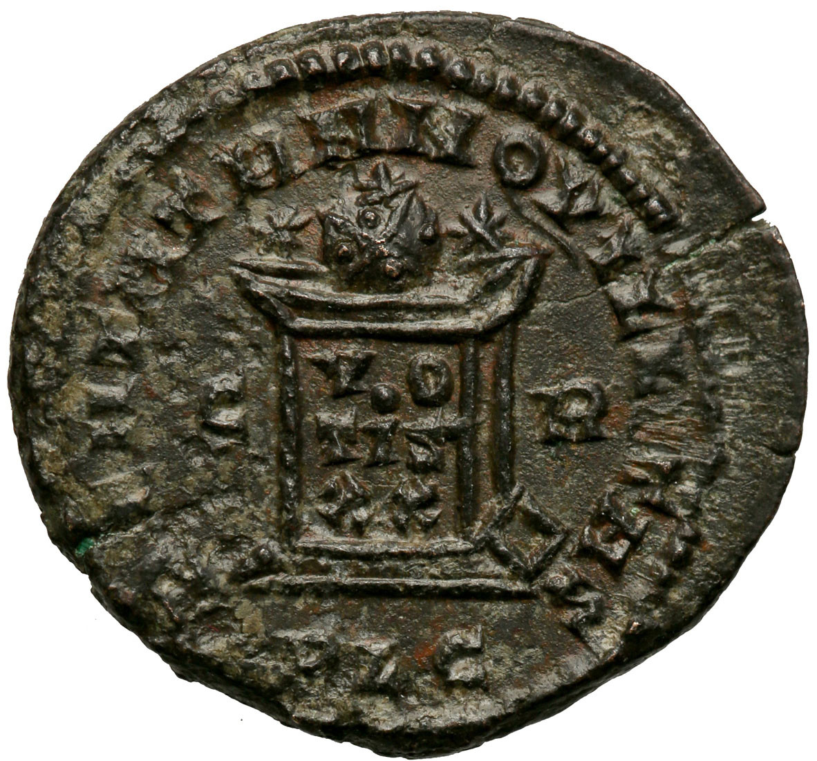 Cesarstwo Rzymskie. Kryspus (317-326). Follis 321, Lugdunum